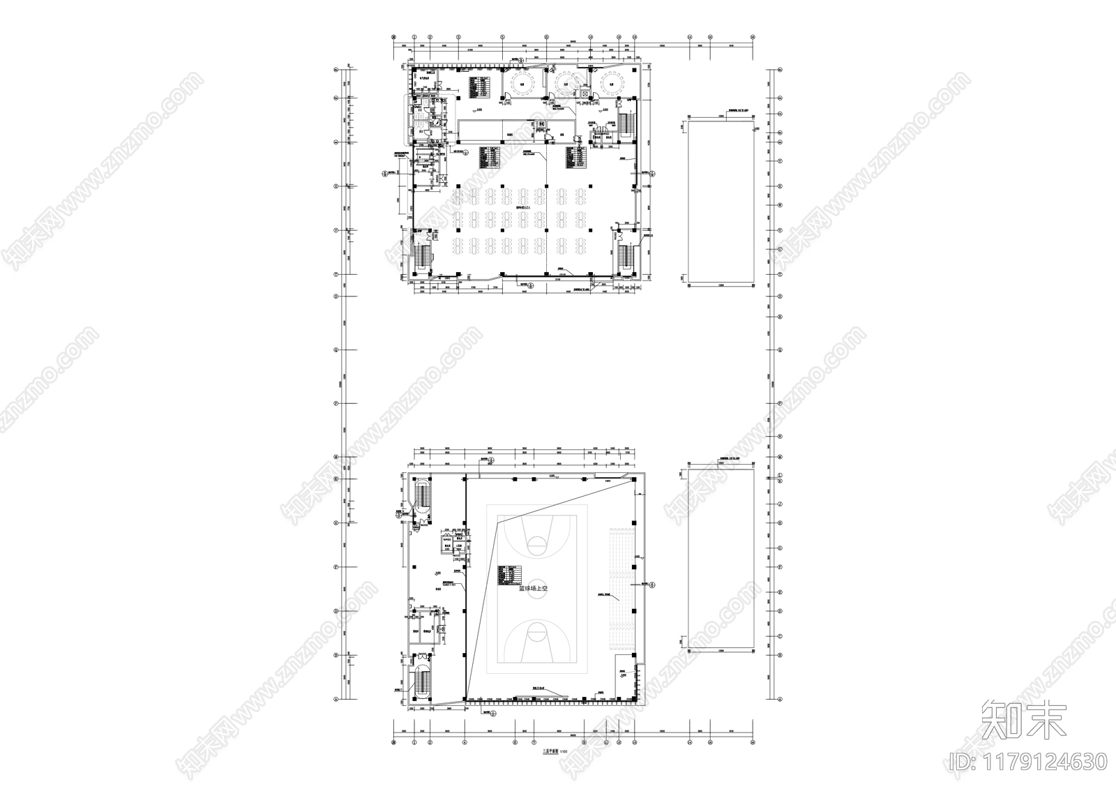 现代学校建筑cad施工图下载【ID:1179124630】