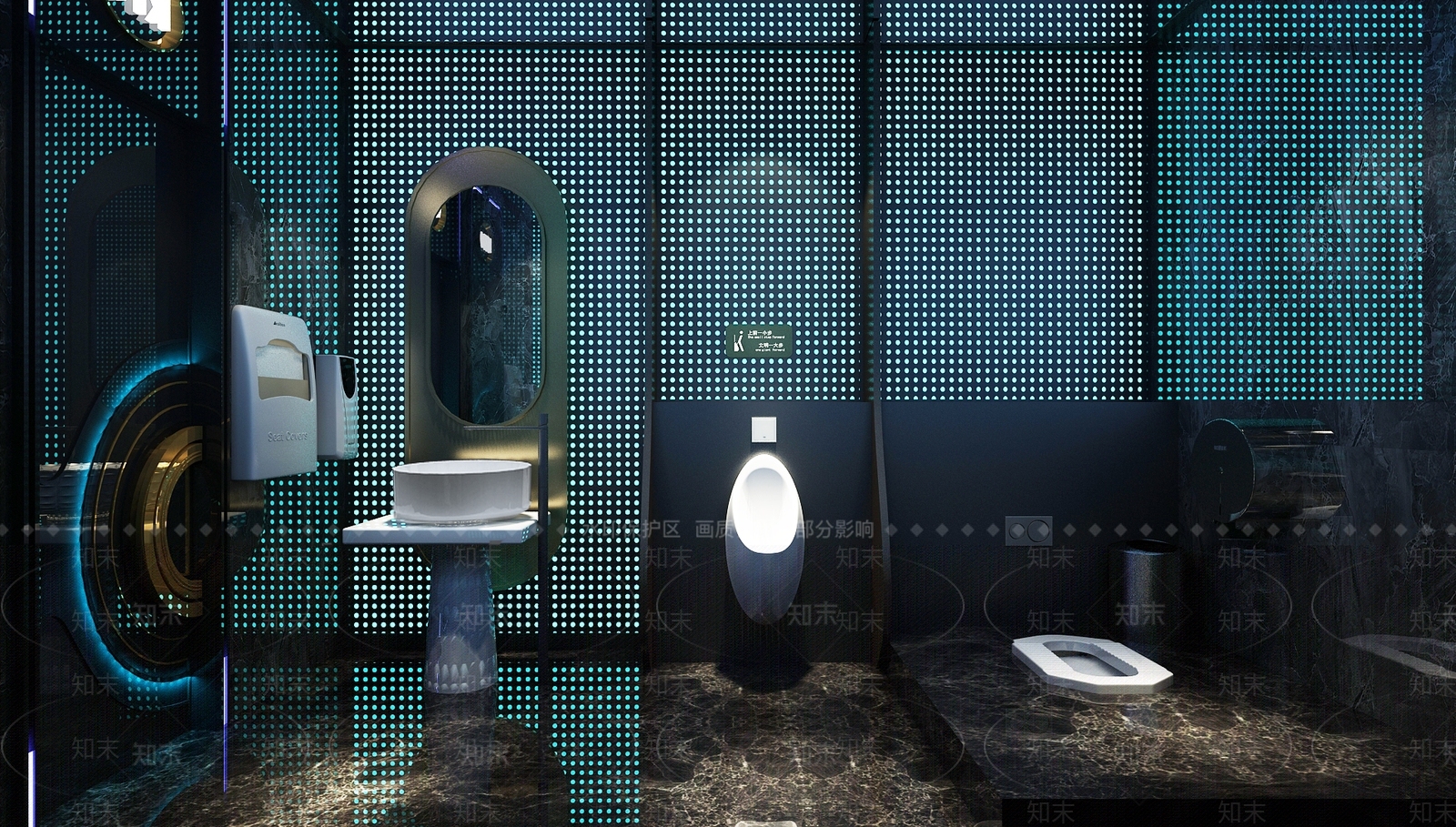 现代公共卫生间3D模型下载【ID:1179124711】
