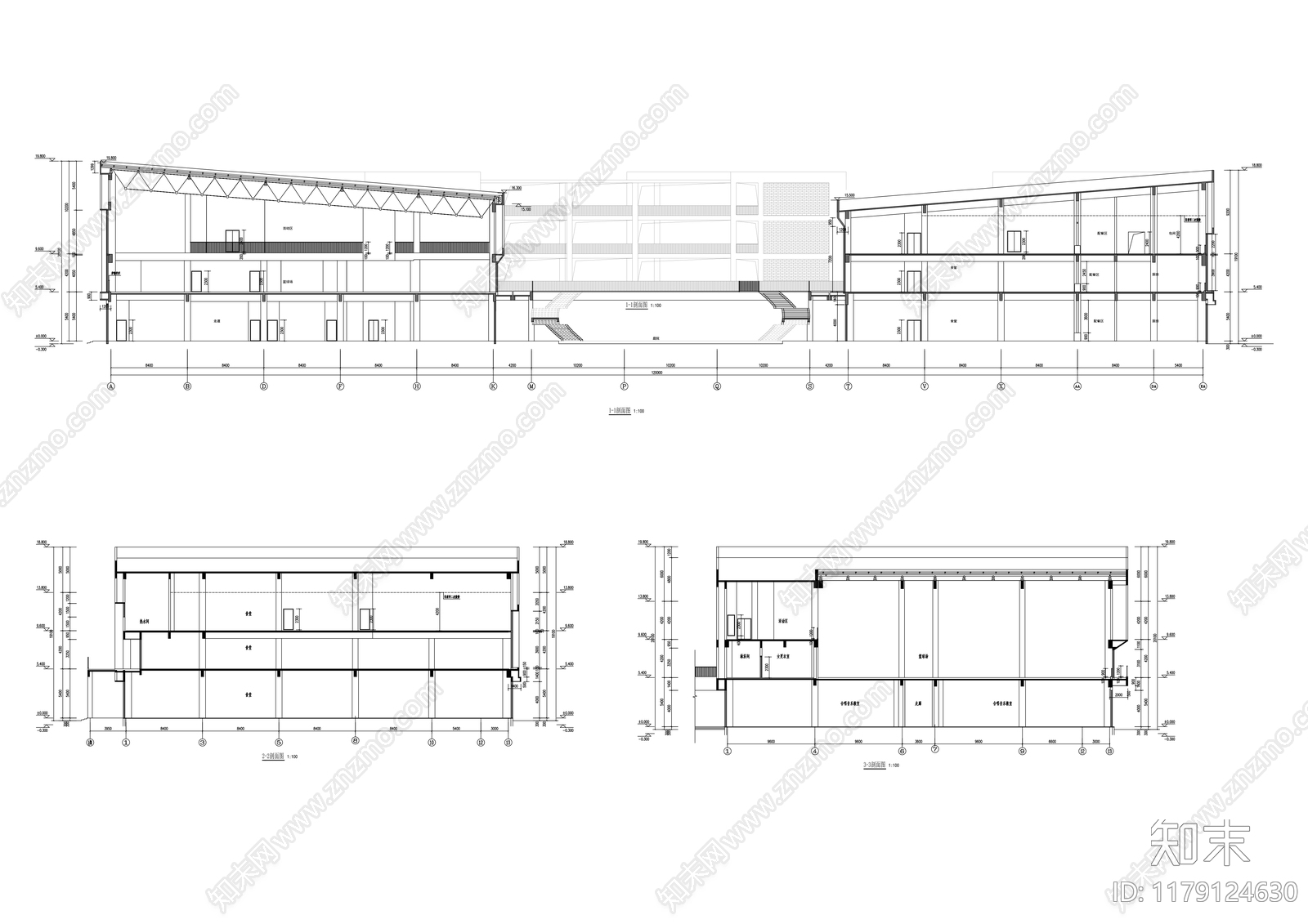 现代学校建筑cad施工图下载【ID:1179124630】