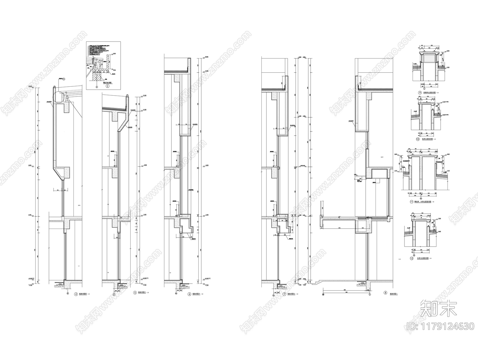 现代学校建筑cad施工图下载【ID:1179124630】