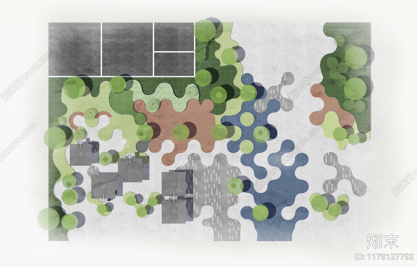 现代公园景观施工图下载【ID:1179127792】