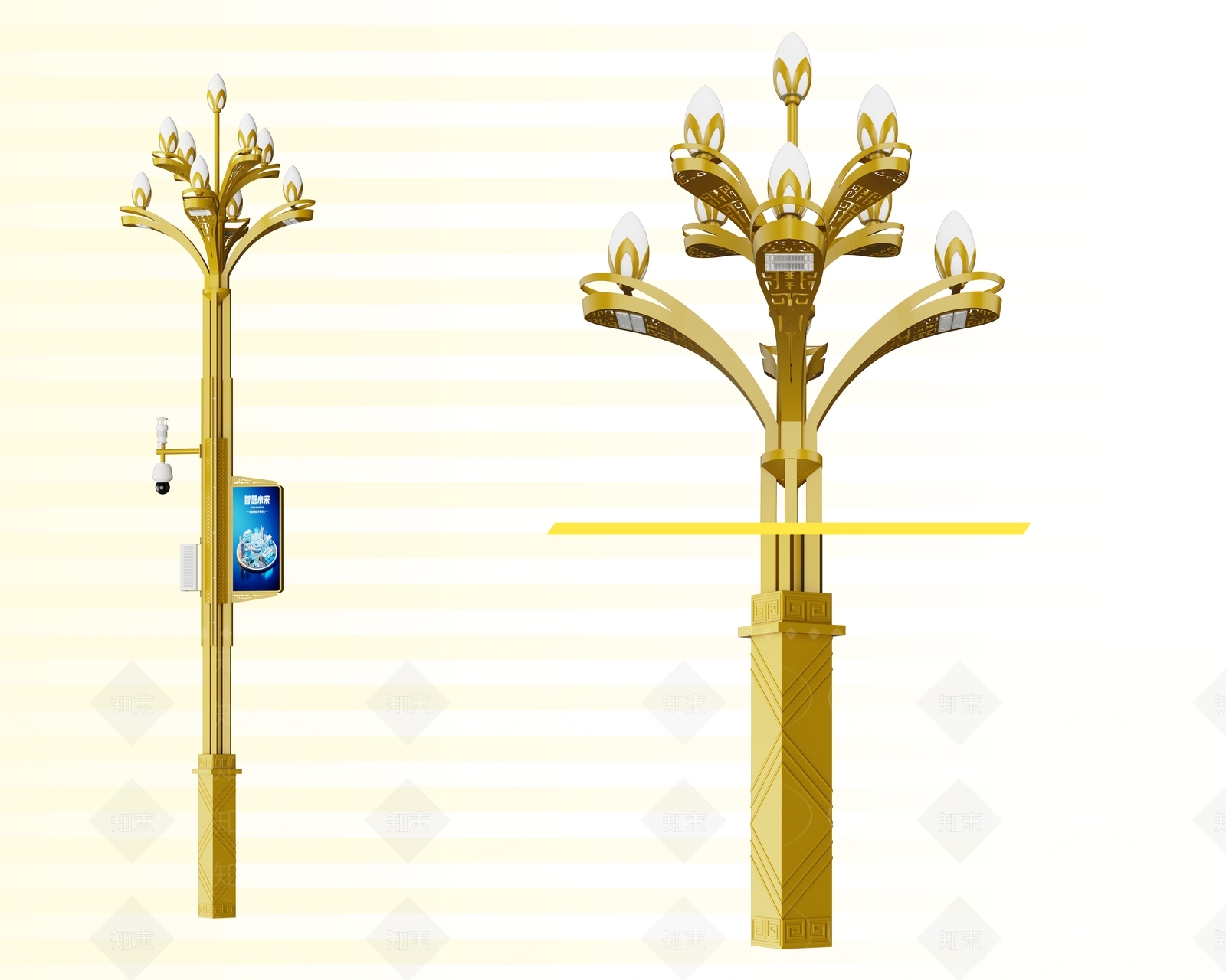 现代简约路灯3D模型下载【ID:1179128099】