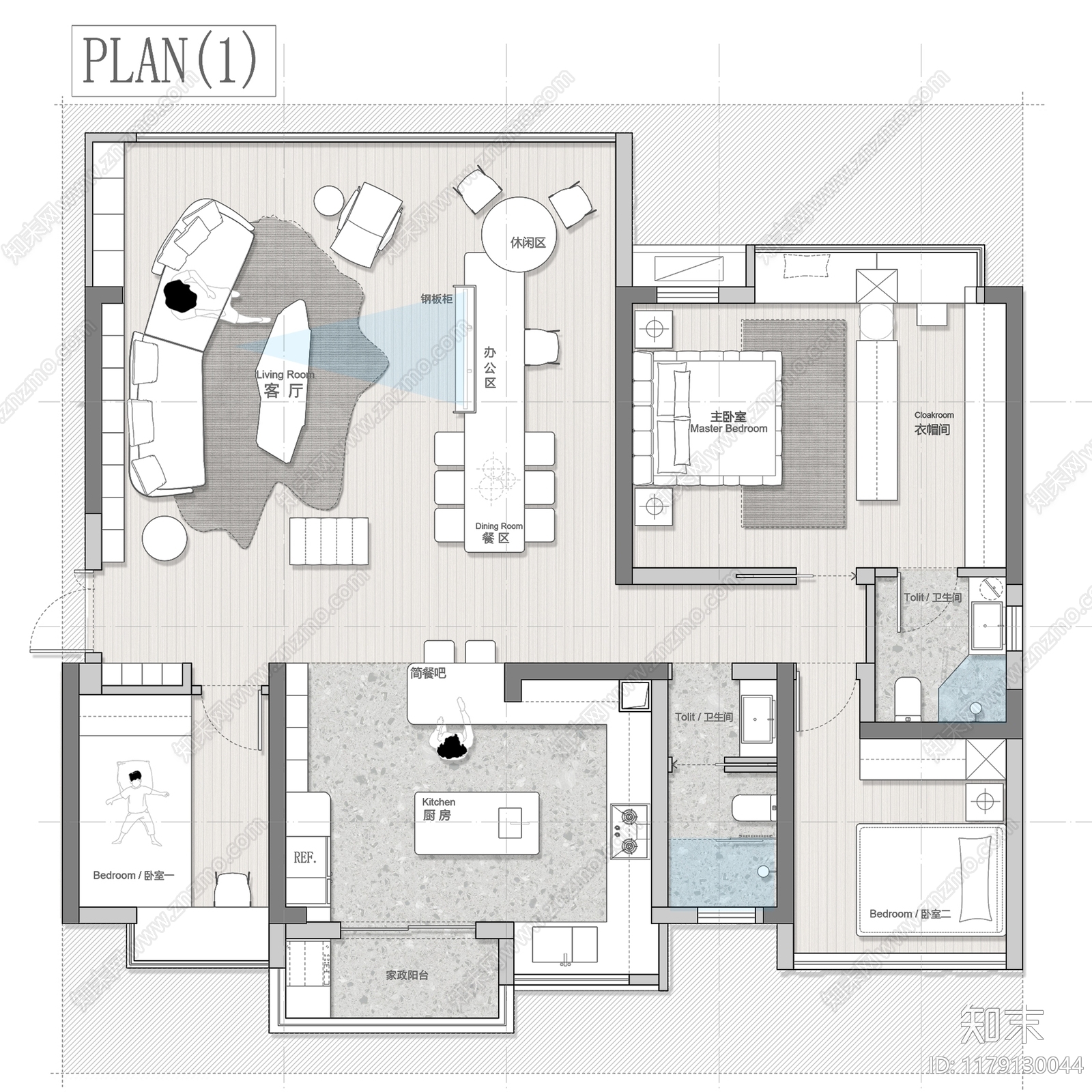 平层施工图下载【ID:1179130044】