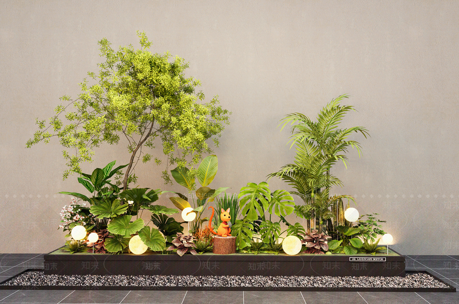 植物组合SU模型下载【ID:1179130089】