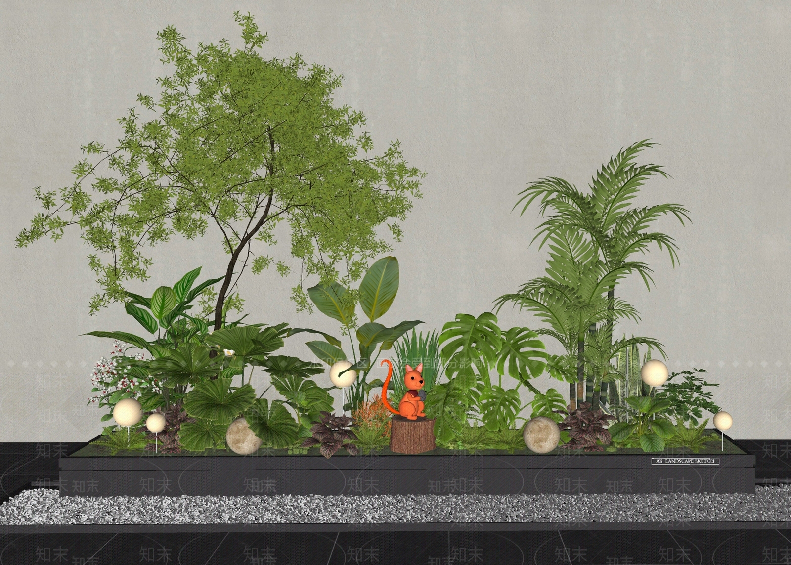 植物组合SU模型下载【ID:1179130089】