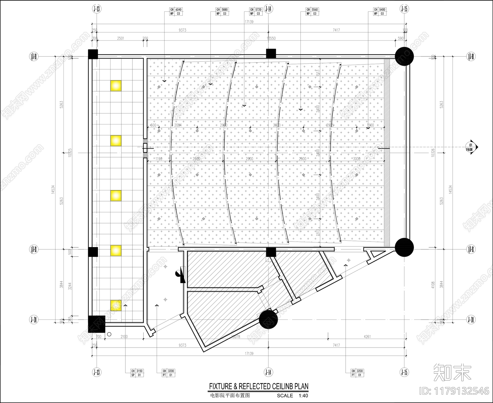 现代新中式电影院cad施工图下载【ID:1179132546】