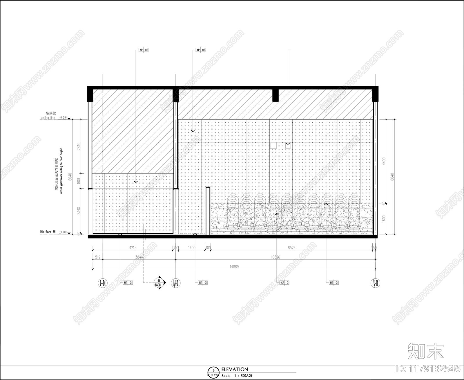 现代新中式电影院cad施工图下载【ID:1179132546】