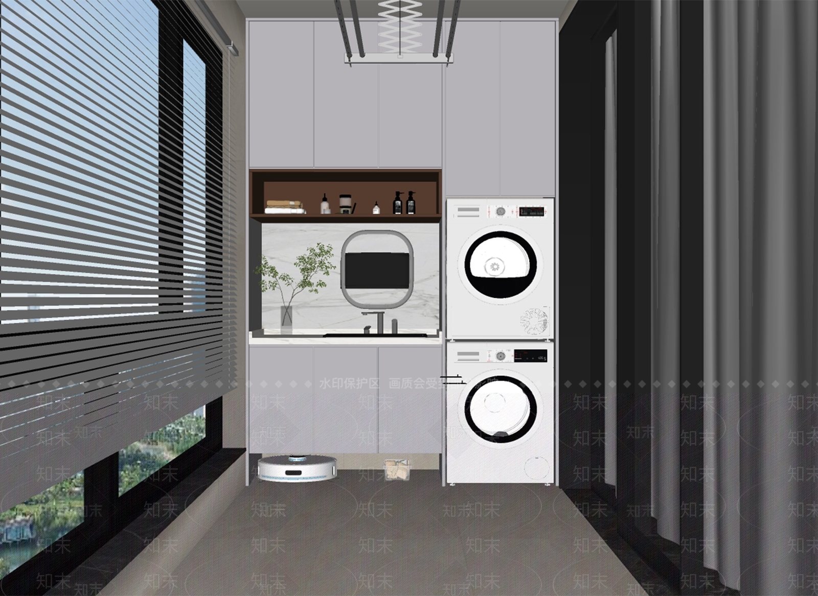 现代家居阳台SU模型下载【ID:1179168205】