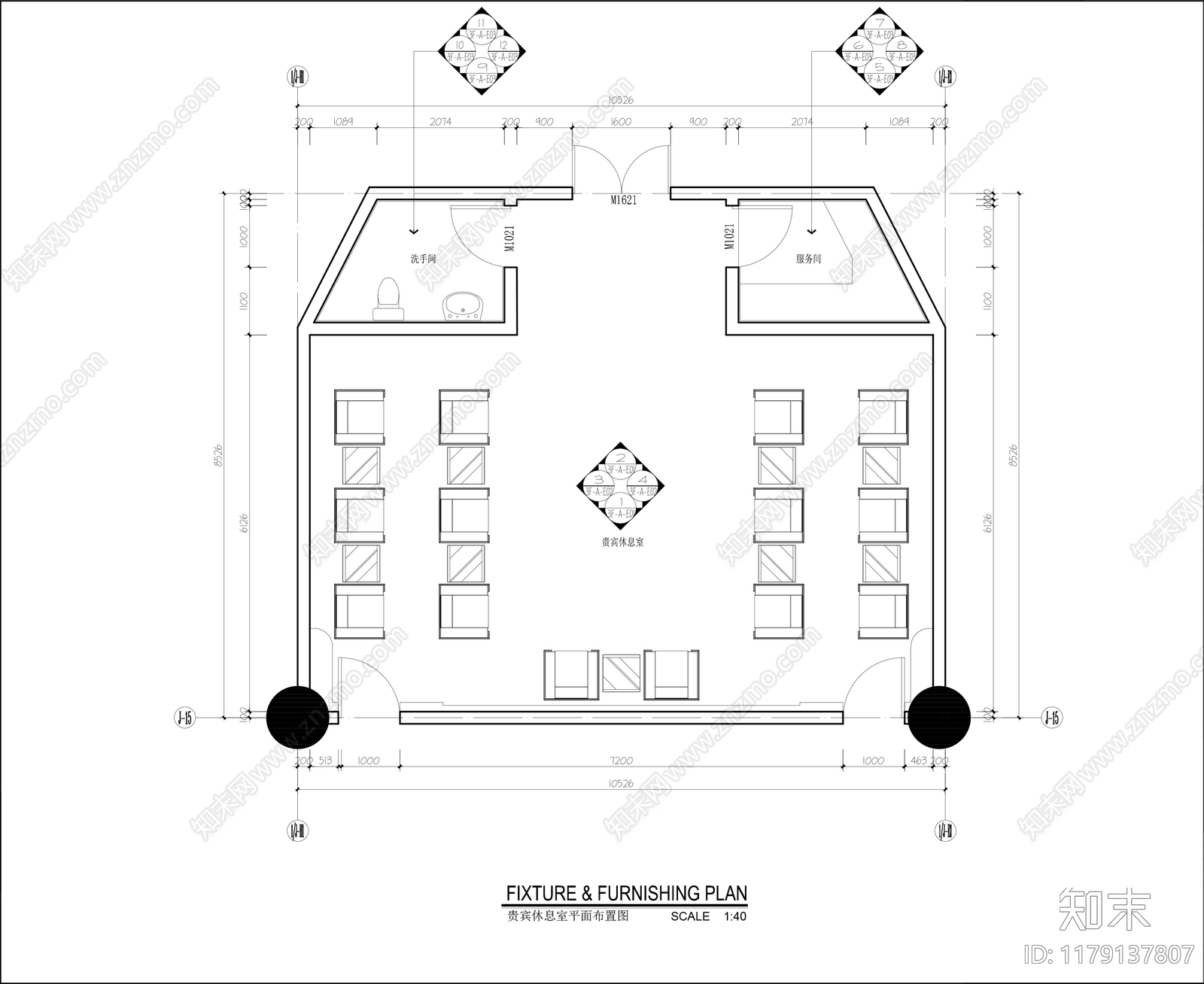 现代新中式其他工装空间施工图下载【ID:1179137807】