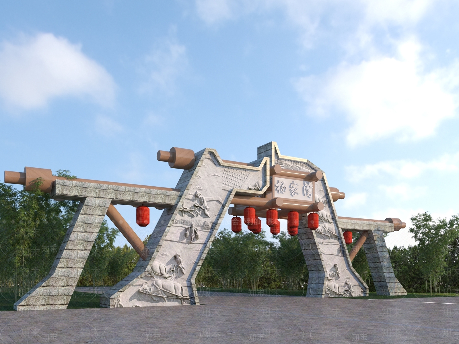 新中式其他公共建筑3D模型下载【ID:1179137833】