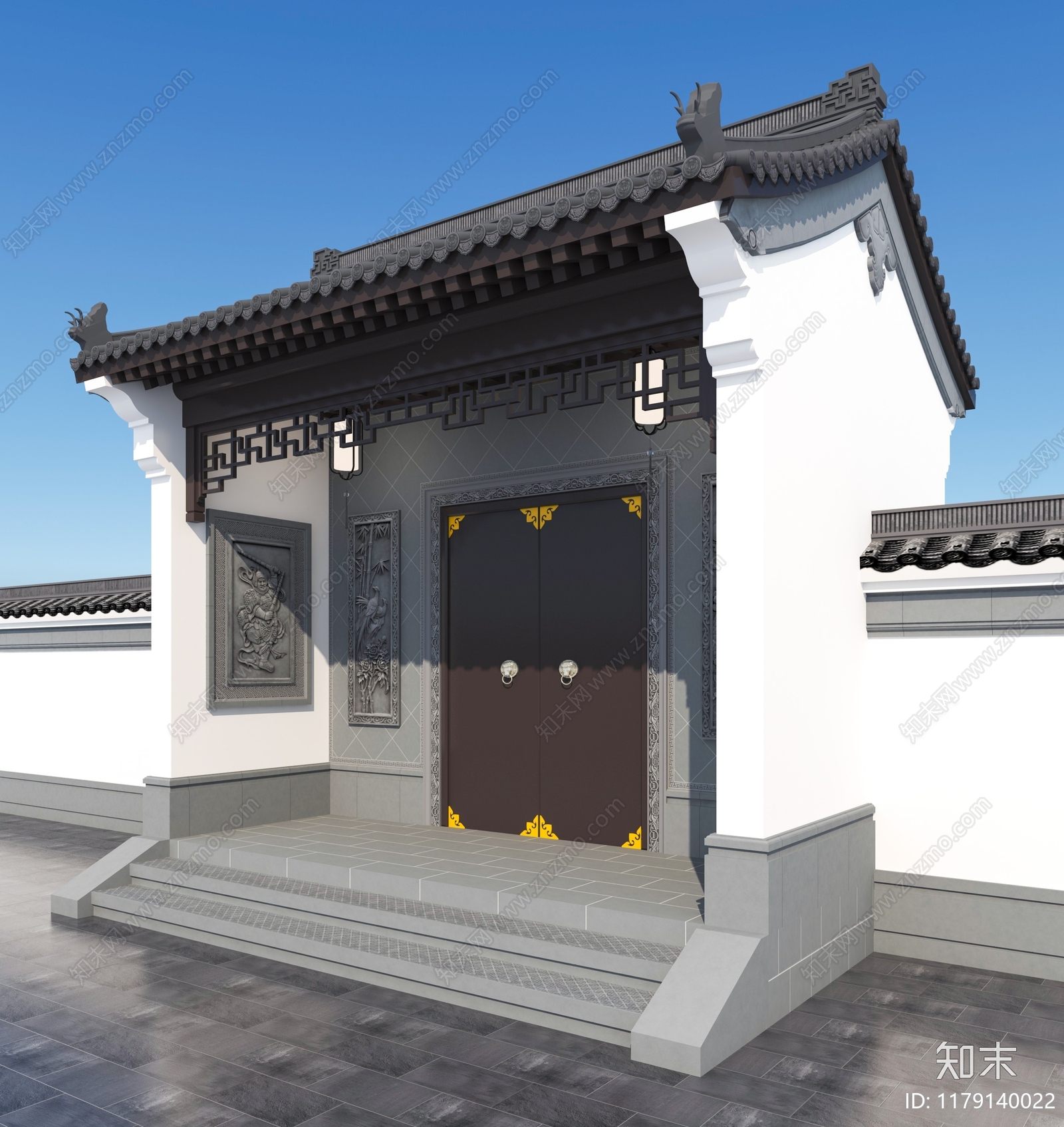 中式新中式其他住宅外观3D模型下载【ID:1179140022】