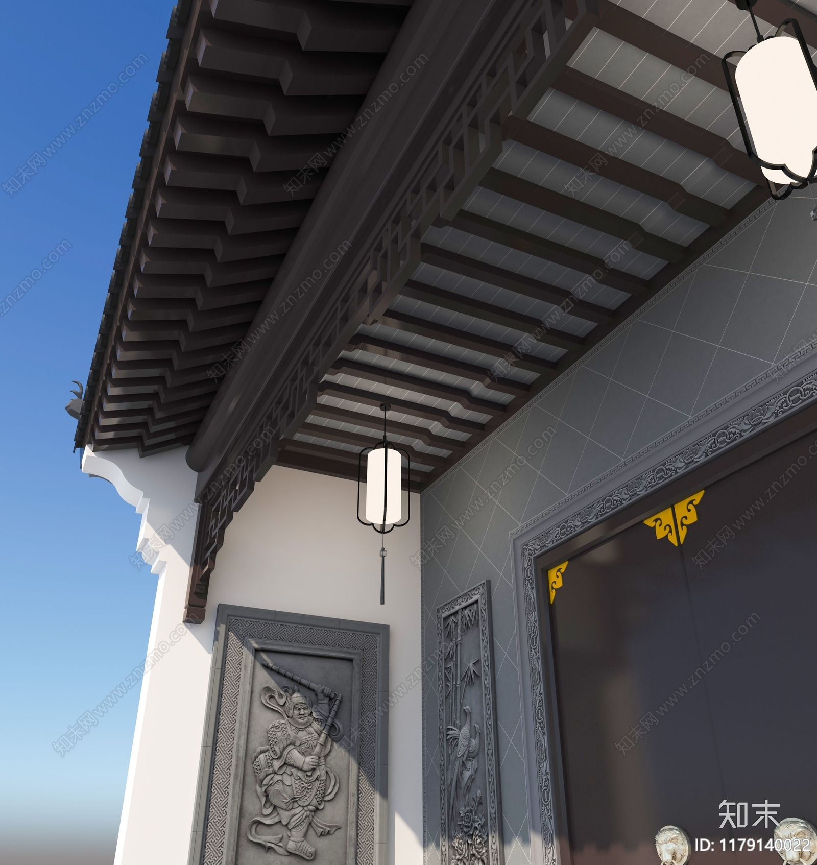 中式新中式其他住宅外观3D模型下载【ID:1179140022】