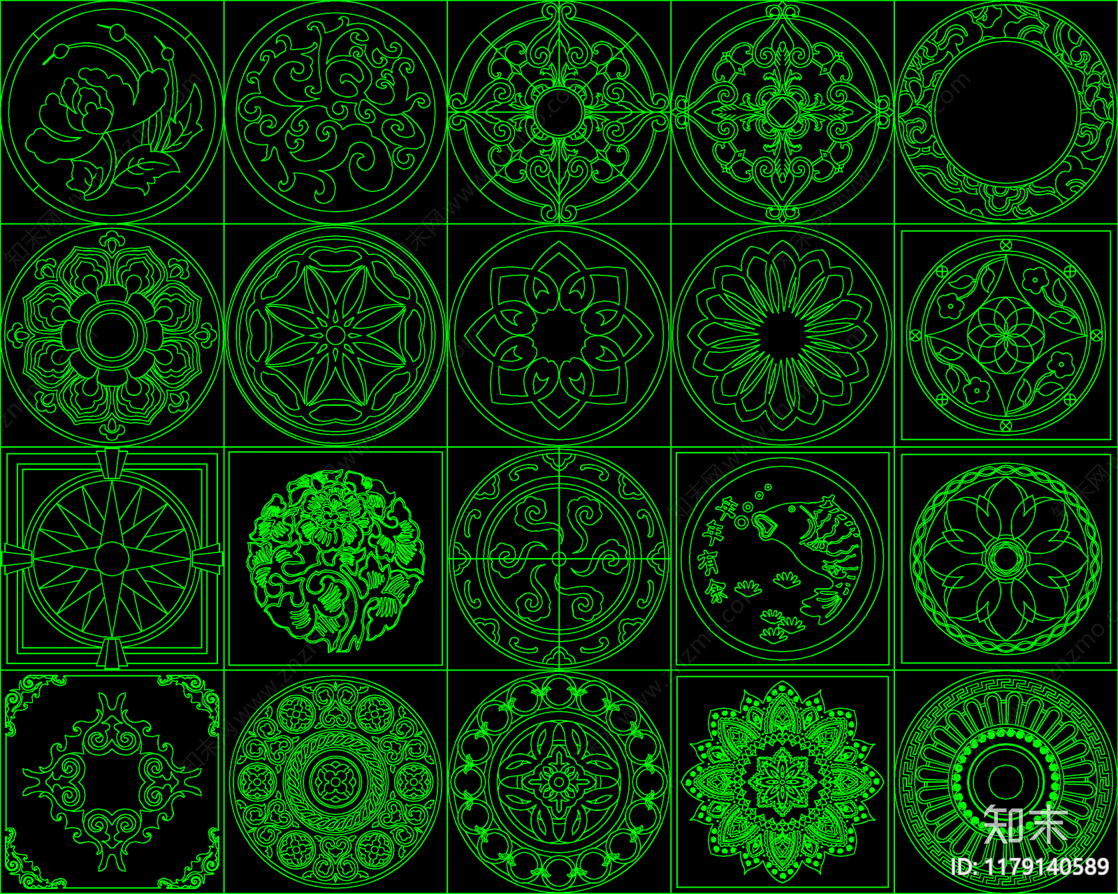 现代新中式其他图库施工图下载【ID:1179140589】