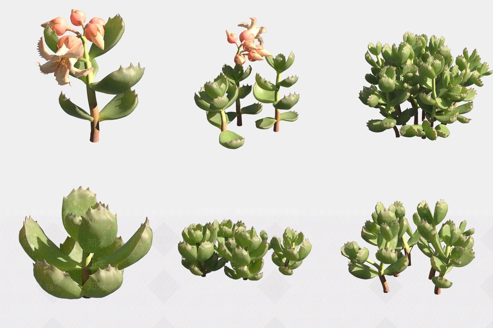 植物堆3D模型下载【ID:1179142162】