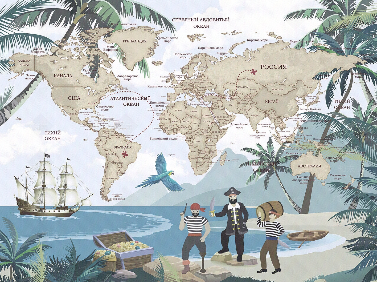 现代复古壁纸贴图下载【ID:1179144209】