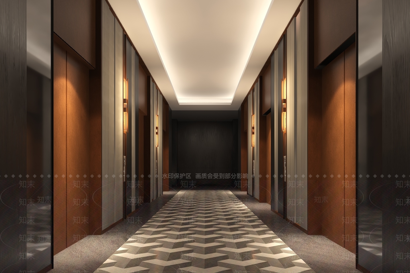现代电梯间3D模型下载【ID:1179148894】