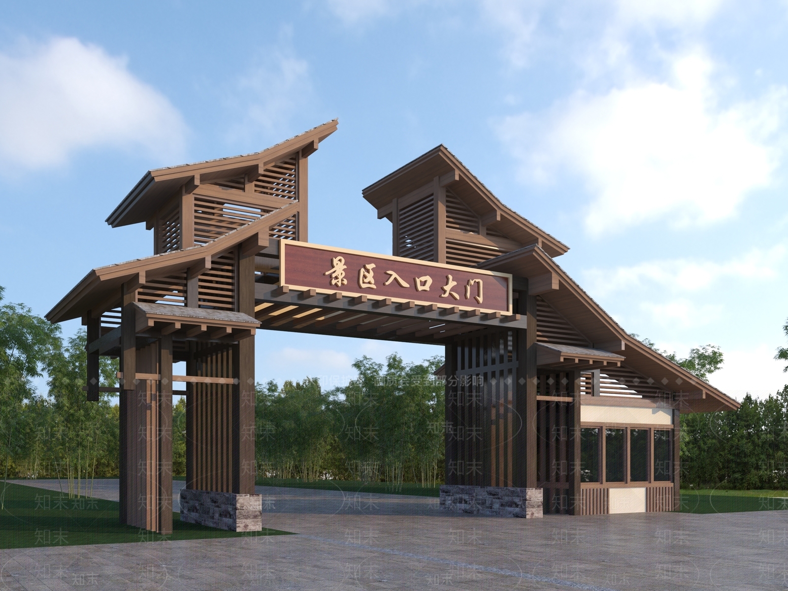 新中式其他公共建筑3D模型下载【ID:1179157800】