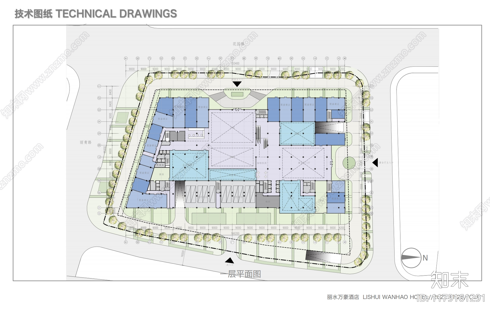 现代欧式酒店建筑下载【ID:1179161291】