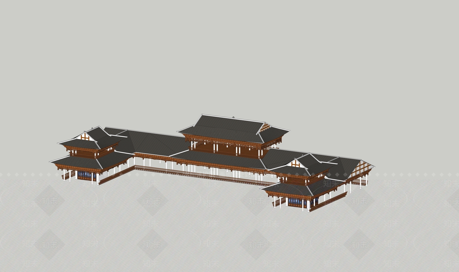 中式牌坊牌楼SU模型下载【ID:1179169886】