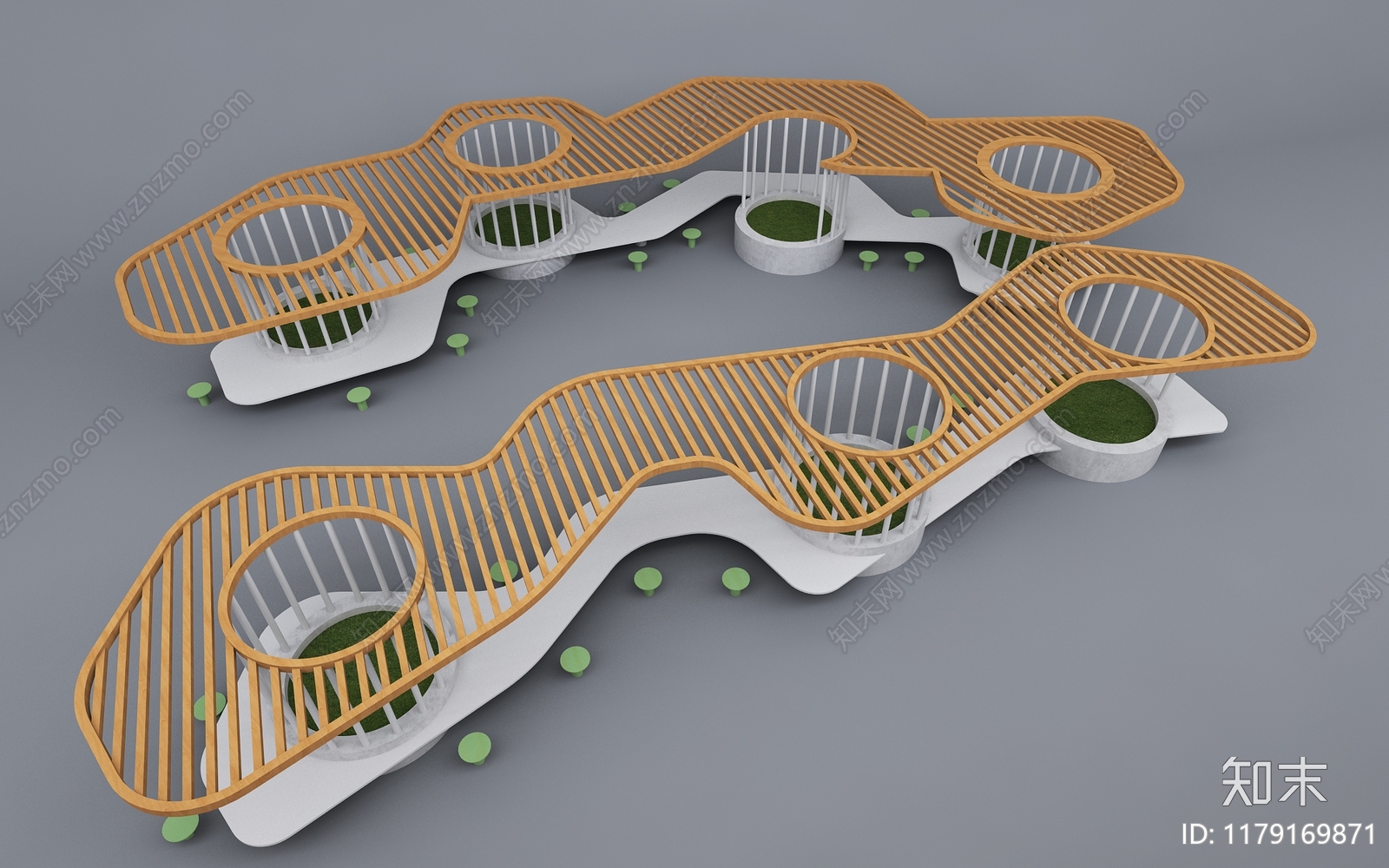 现代廊架3D模型下载【ID:1179169871】