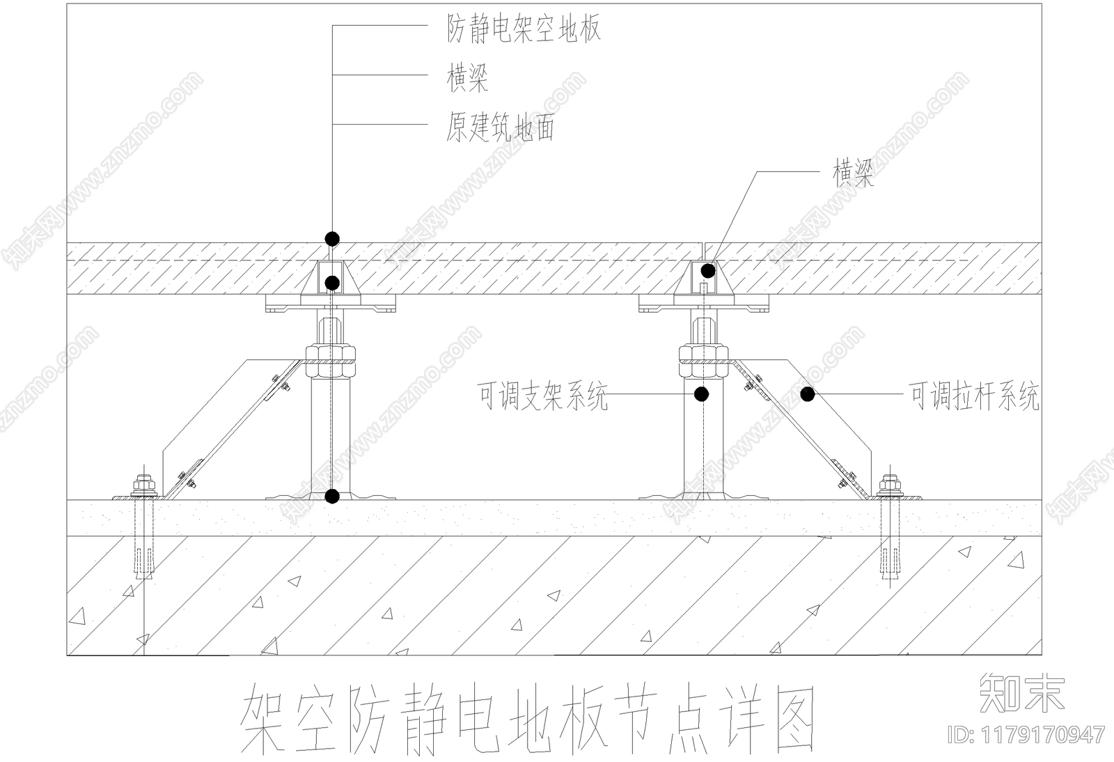 地面节点cad施工图下载【ID:1179170947】