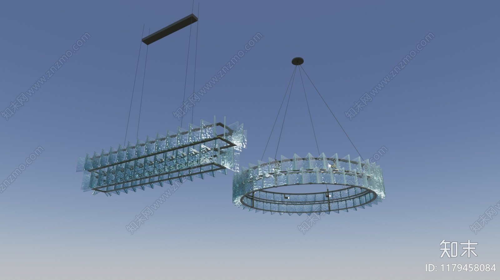 现代新中式吊灯3D模型下载【ID:1179458084】