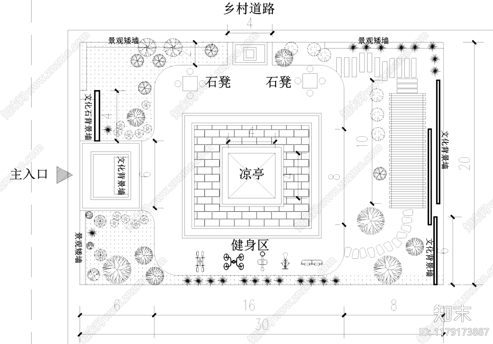 公园景观施工图下载【ID:1179173887】