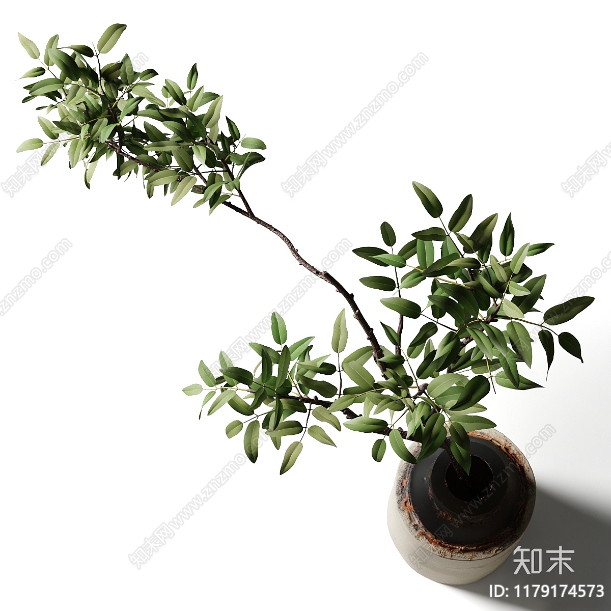 现代新中式花艺3D模型下载【ID:1179174573】