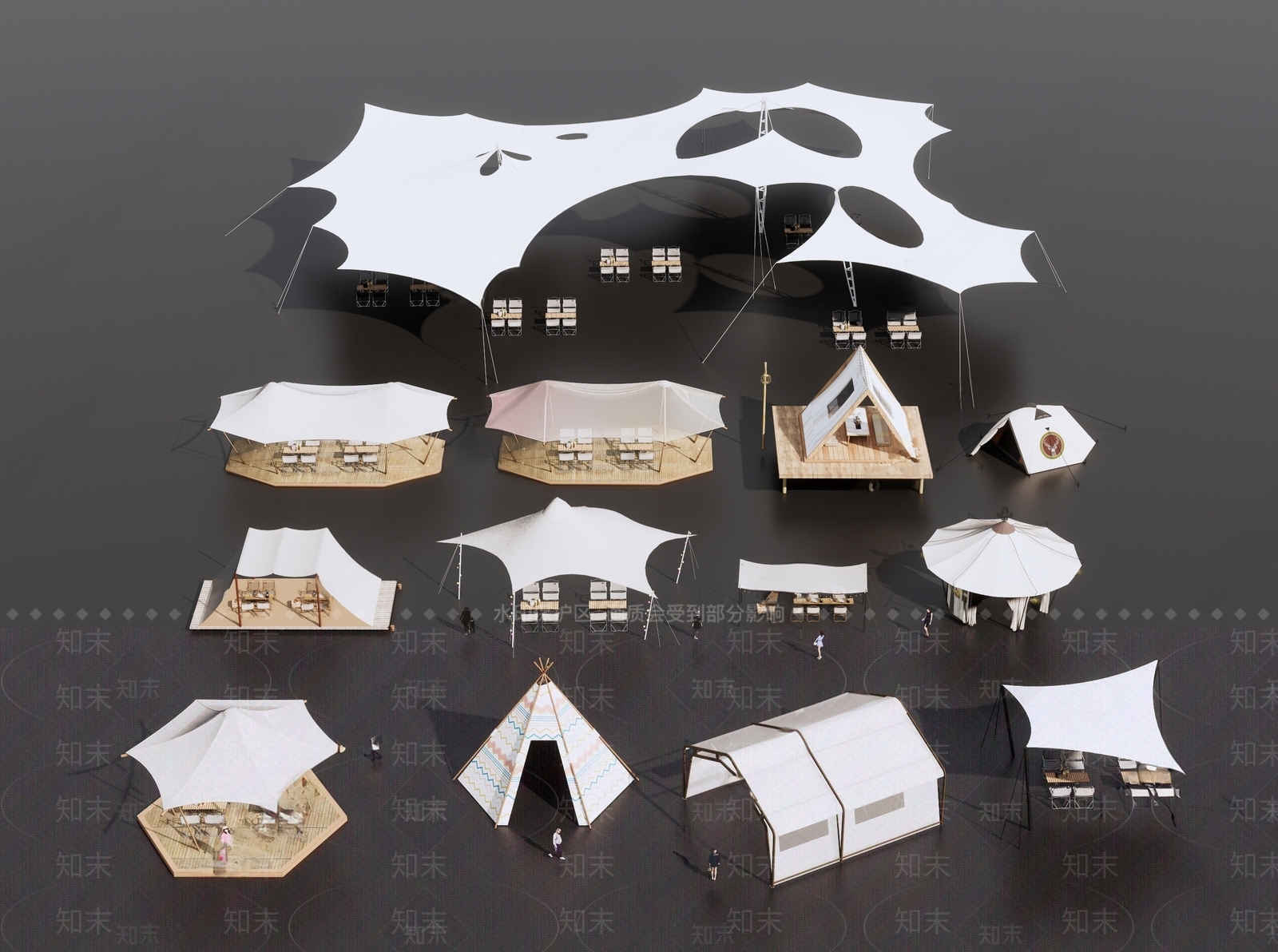 帐篷3D模型渲染效果图