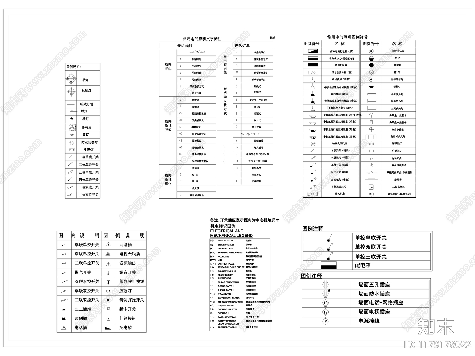 现代图例施工图下载【ID:1179178022】