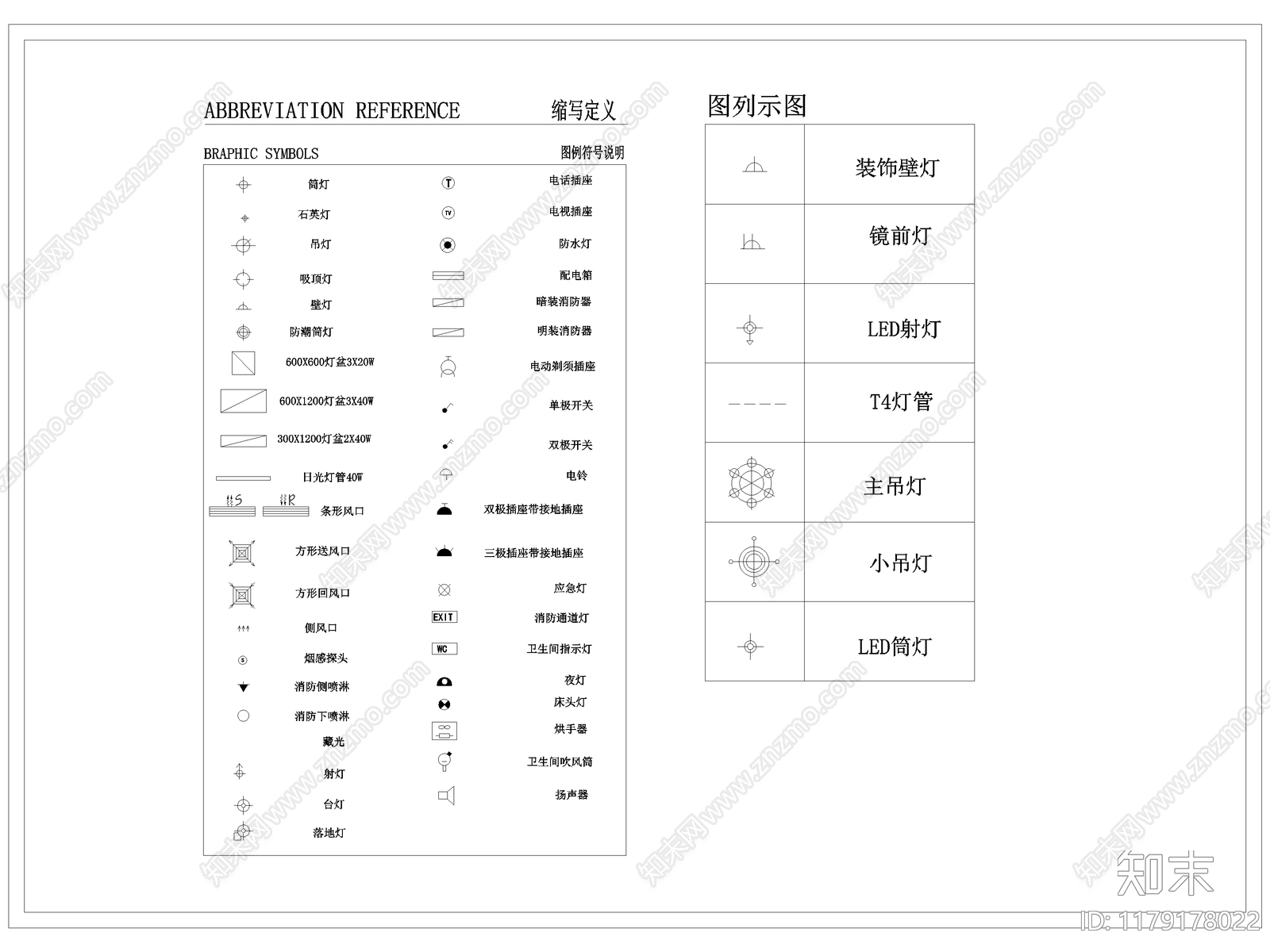 现代图例施工图下载【ID:1179178022】