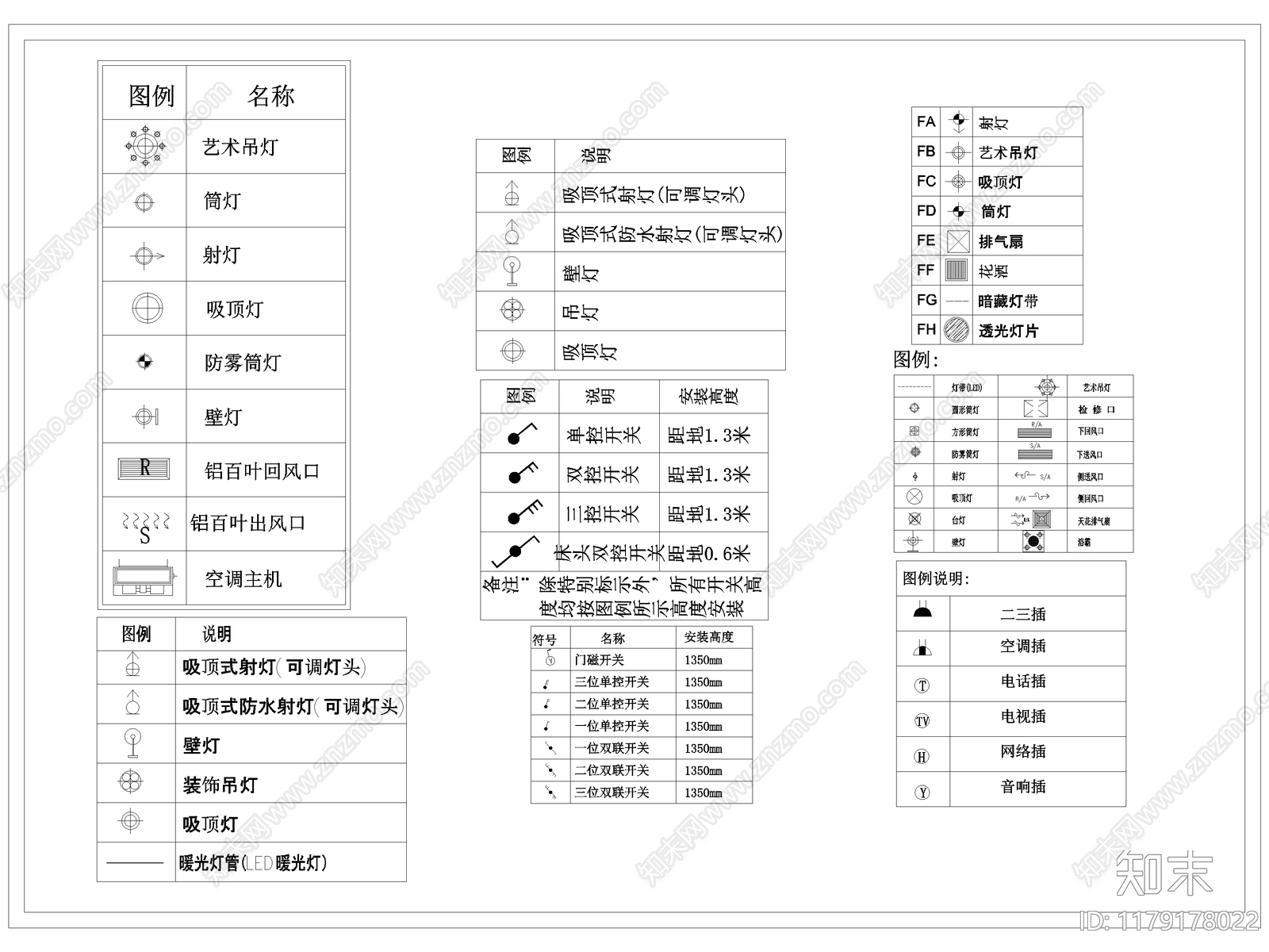 现代图例施工图下载【ID:1179178022】