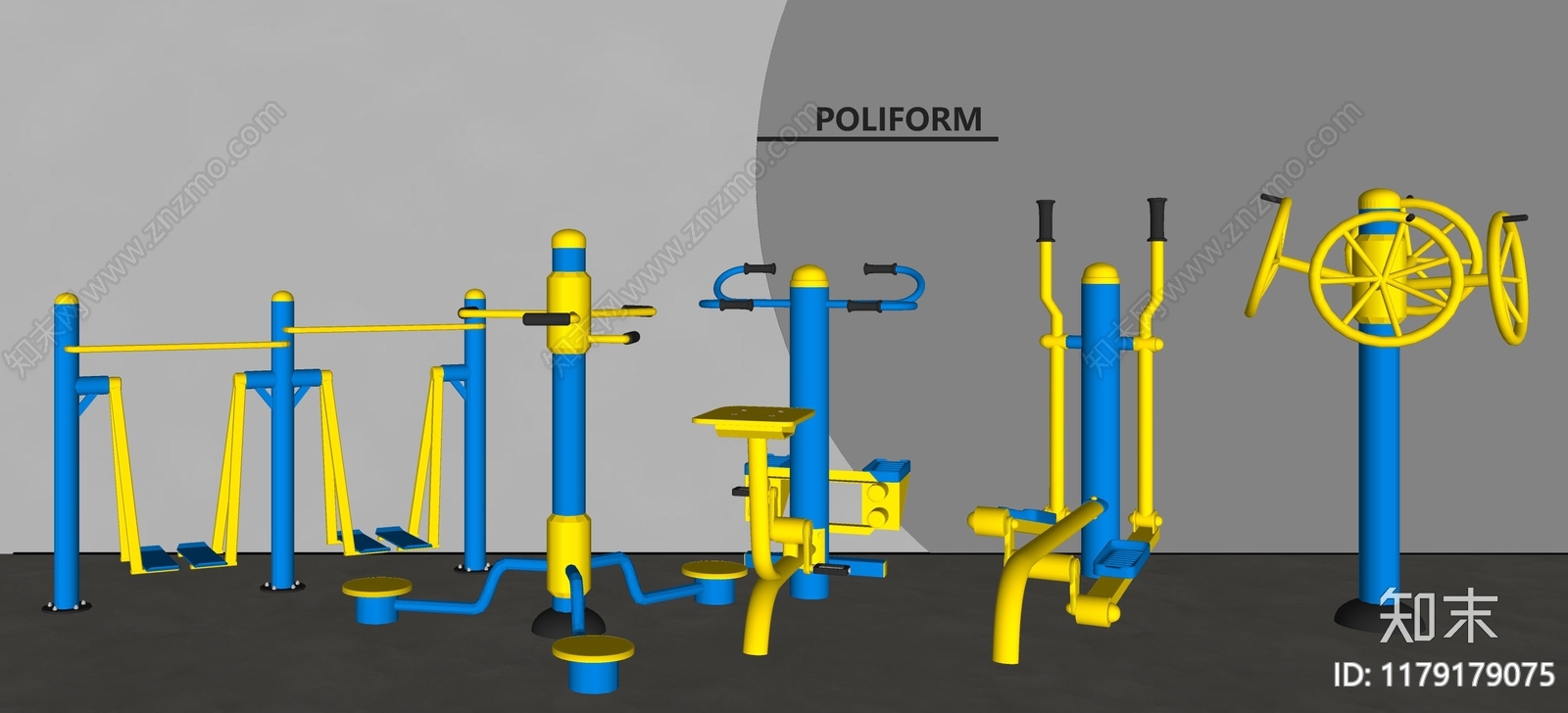 健身器材SU模型下载【ID:1179179075】