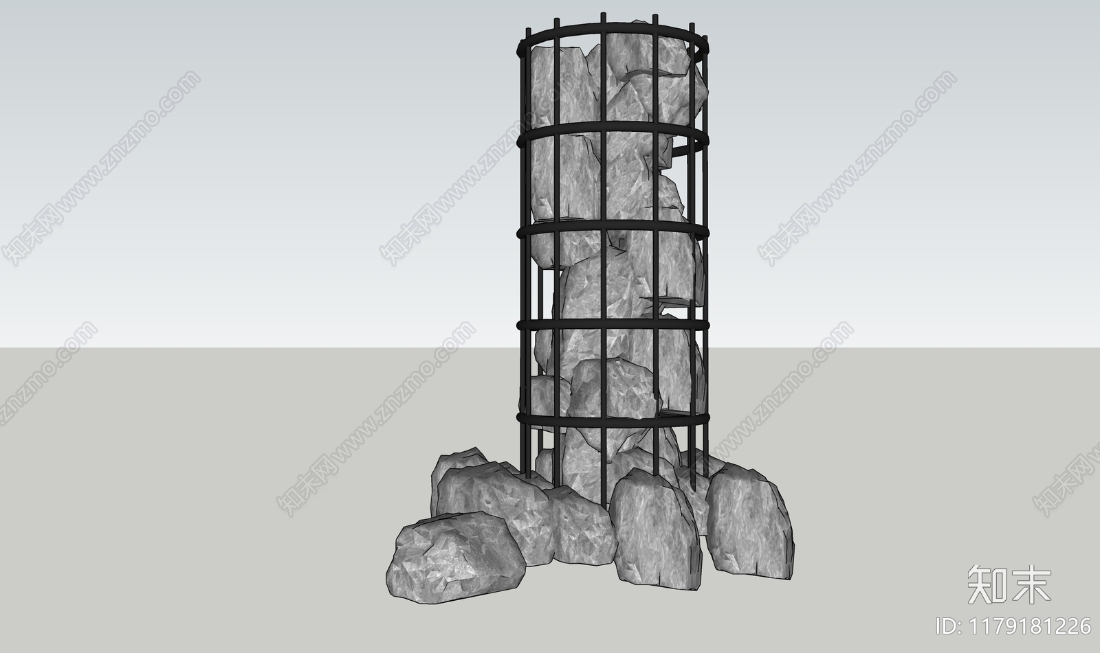 现代石头SU模型下载【ID:1179181226】