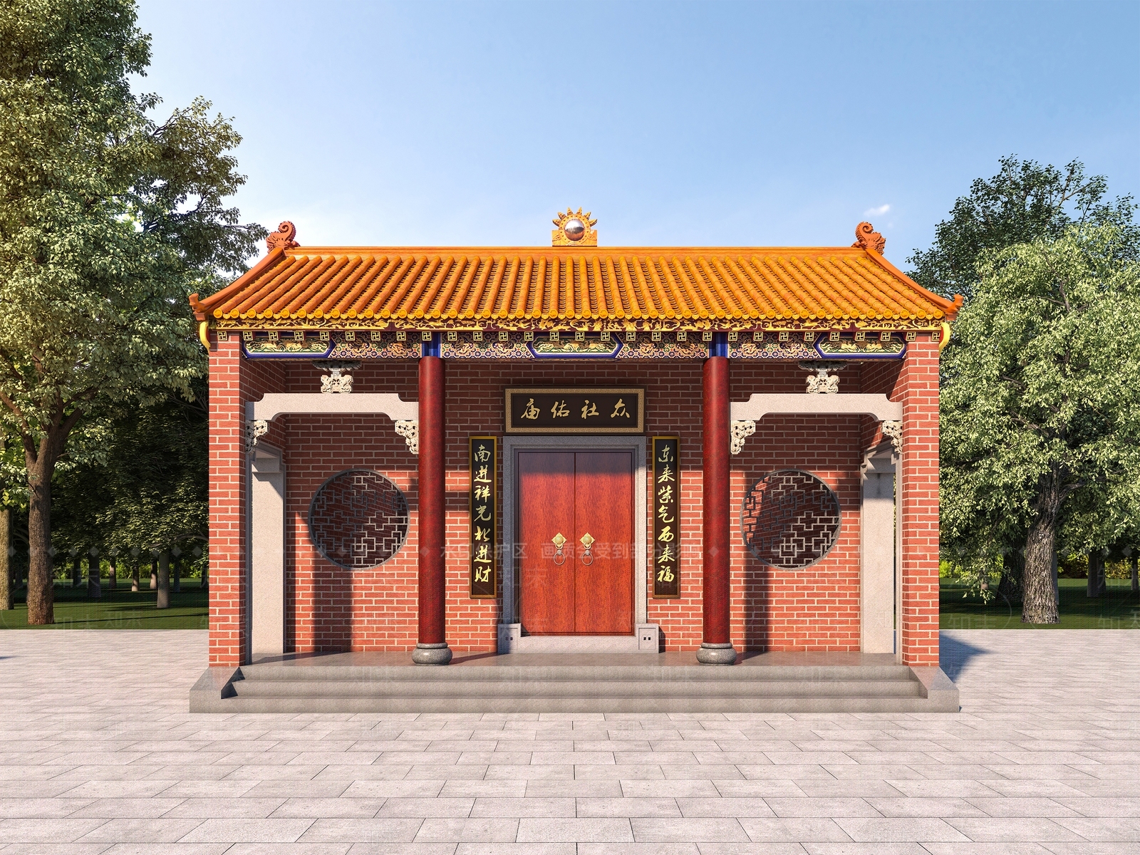 中式古建3D模型下载【ID:1179183071】