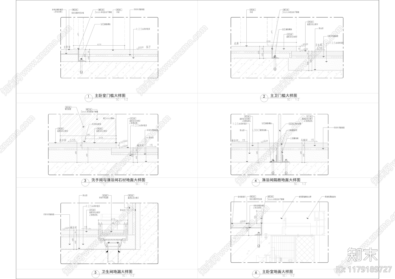 现代公寓施工图下载【ID:1179189727】