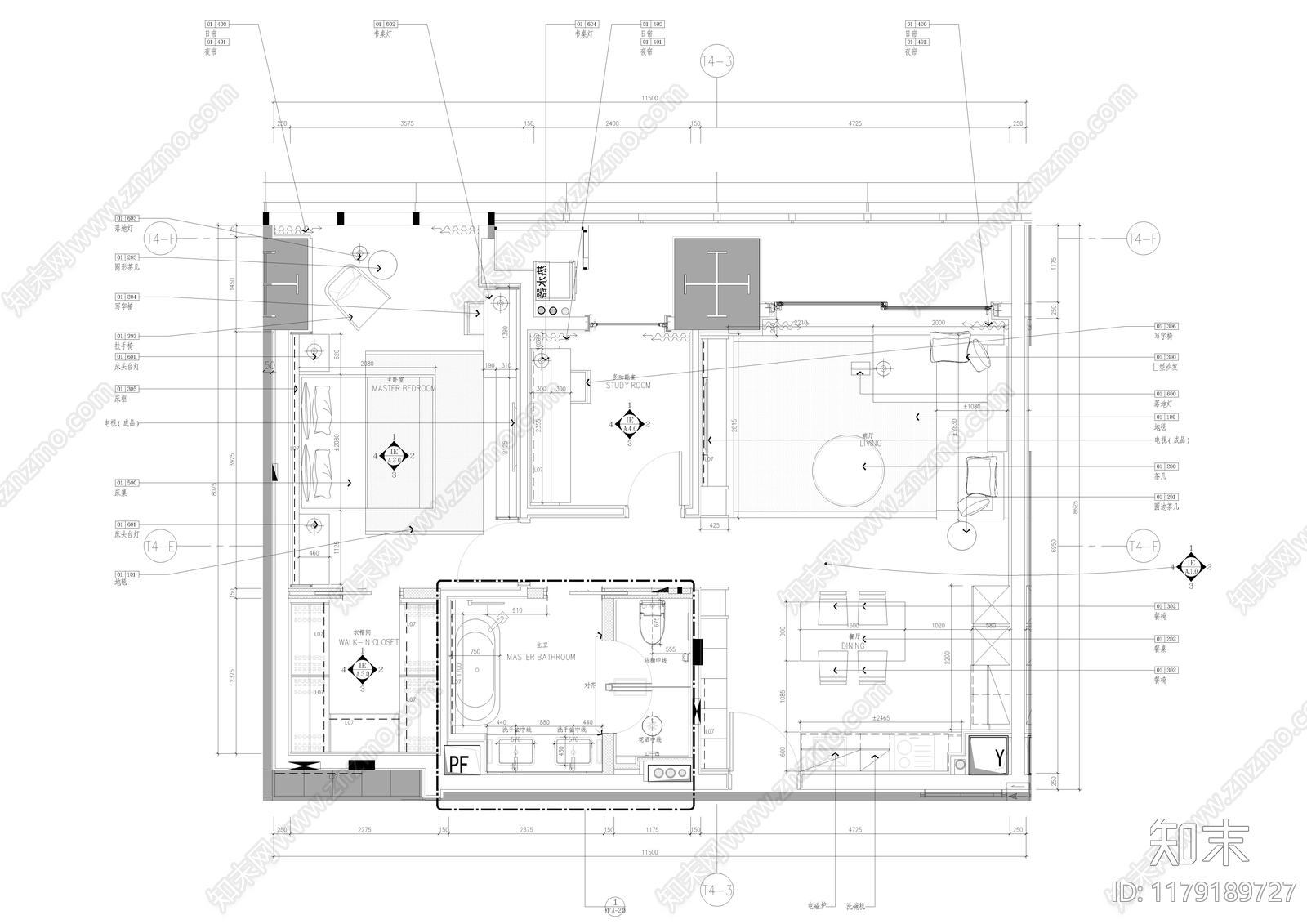 现代公寓施工图下载【ID:1179189727】