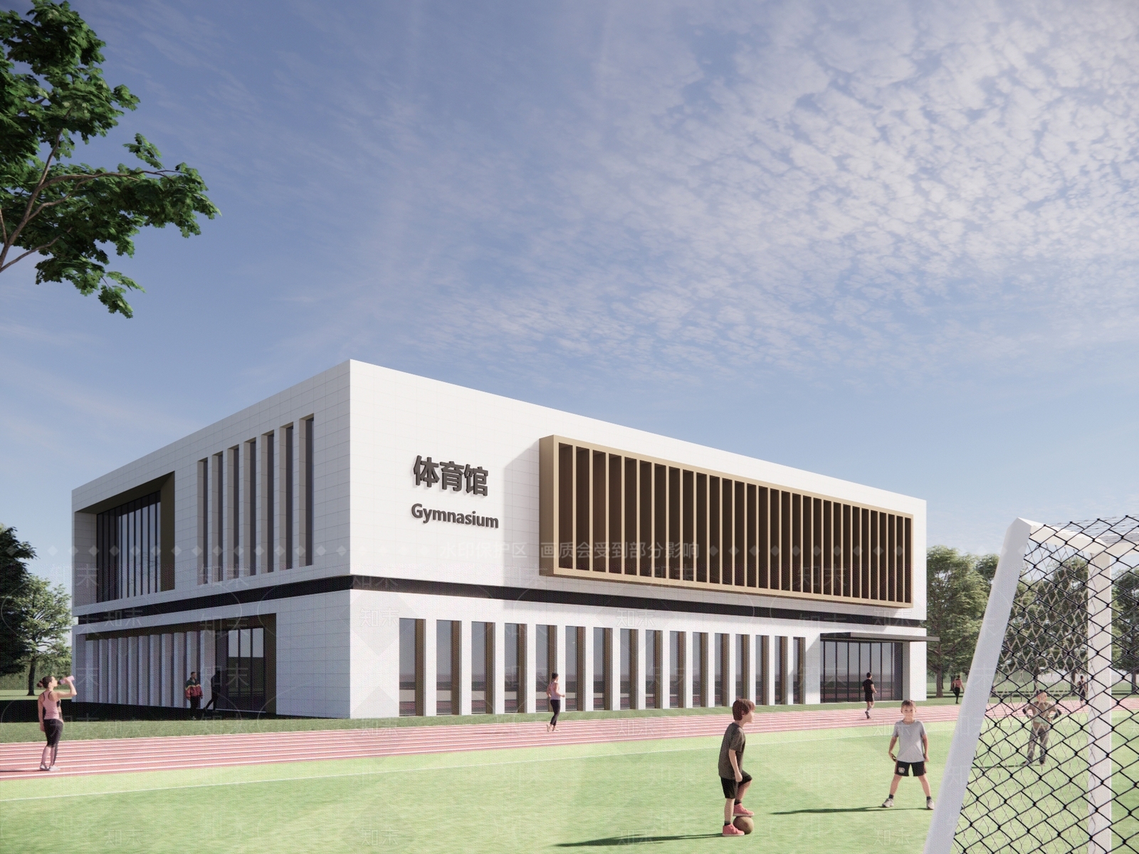 现代体育建筑SU模型下载【ID:1179190581】