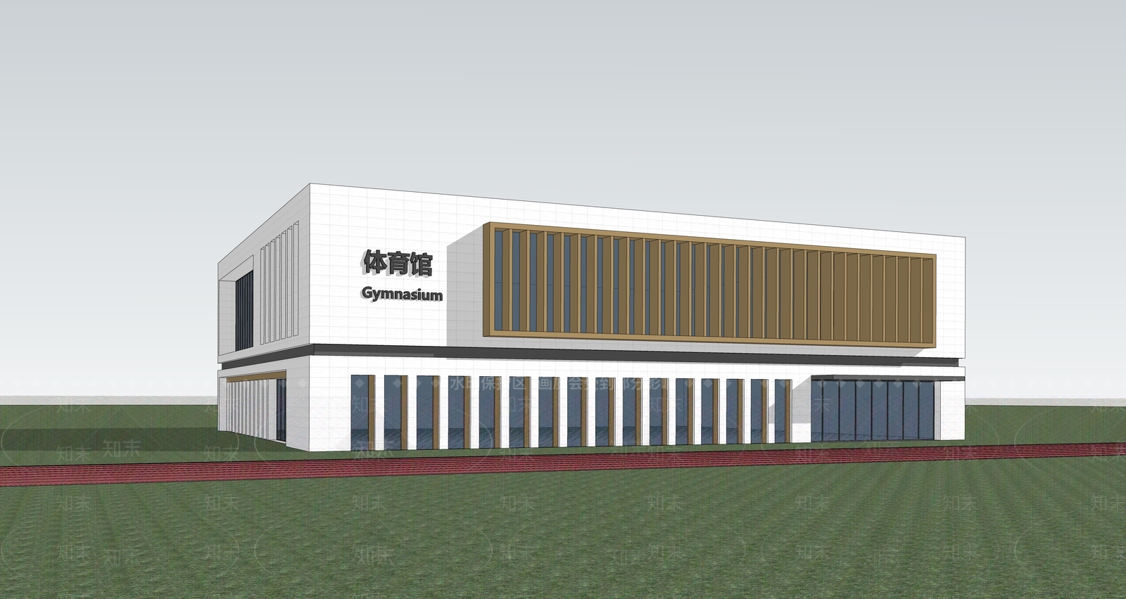 现代体育建筑SU模型下载【ID:1179190581】