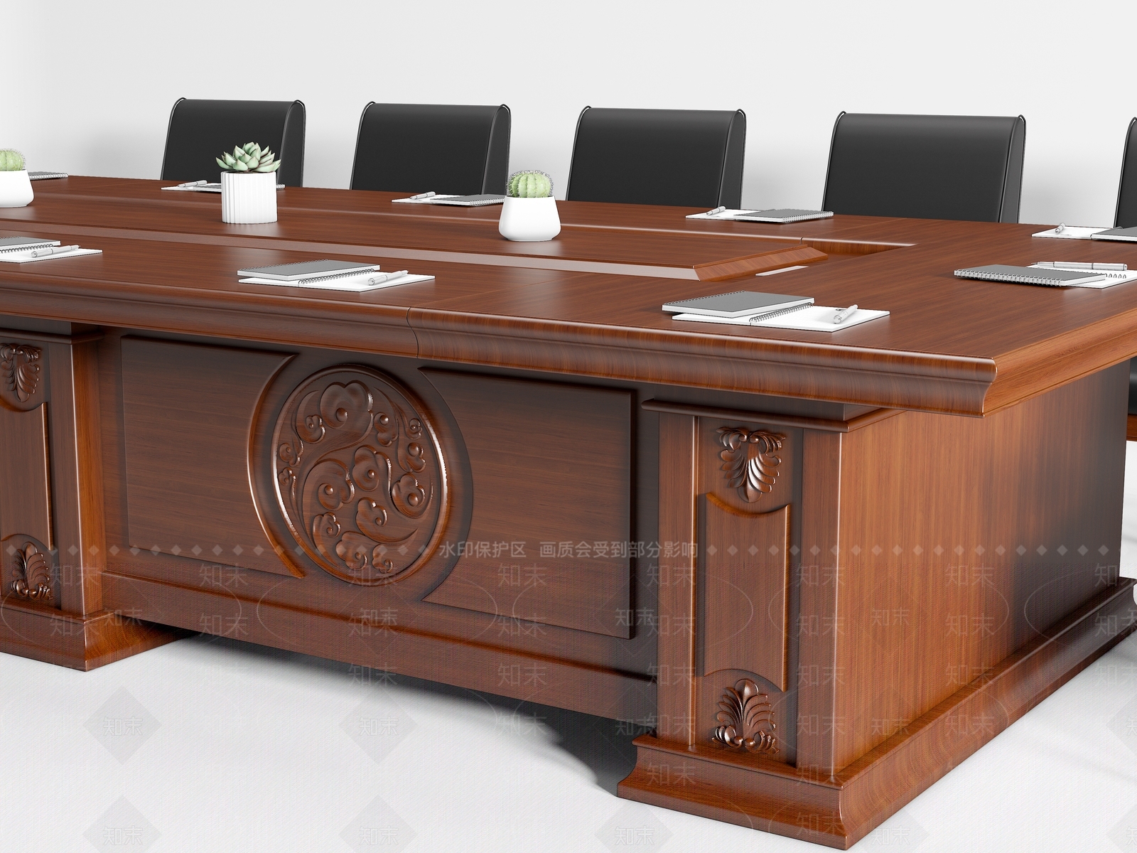 现代会议桌椅SU模型下载【ID:1179191141】