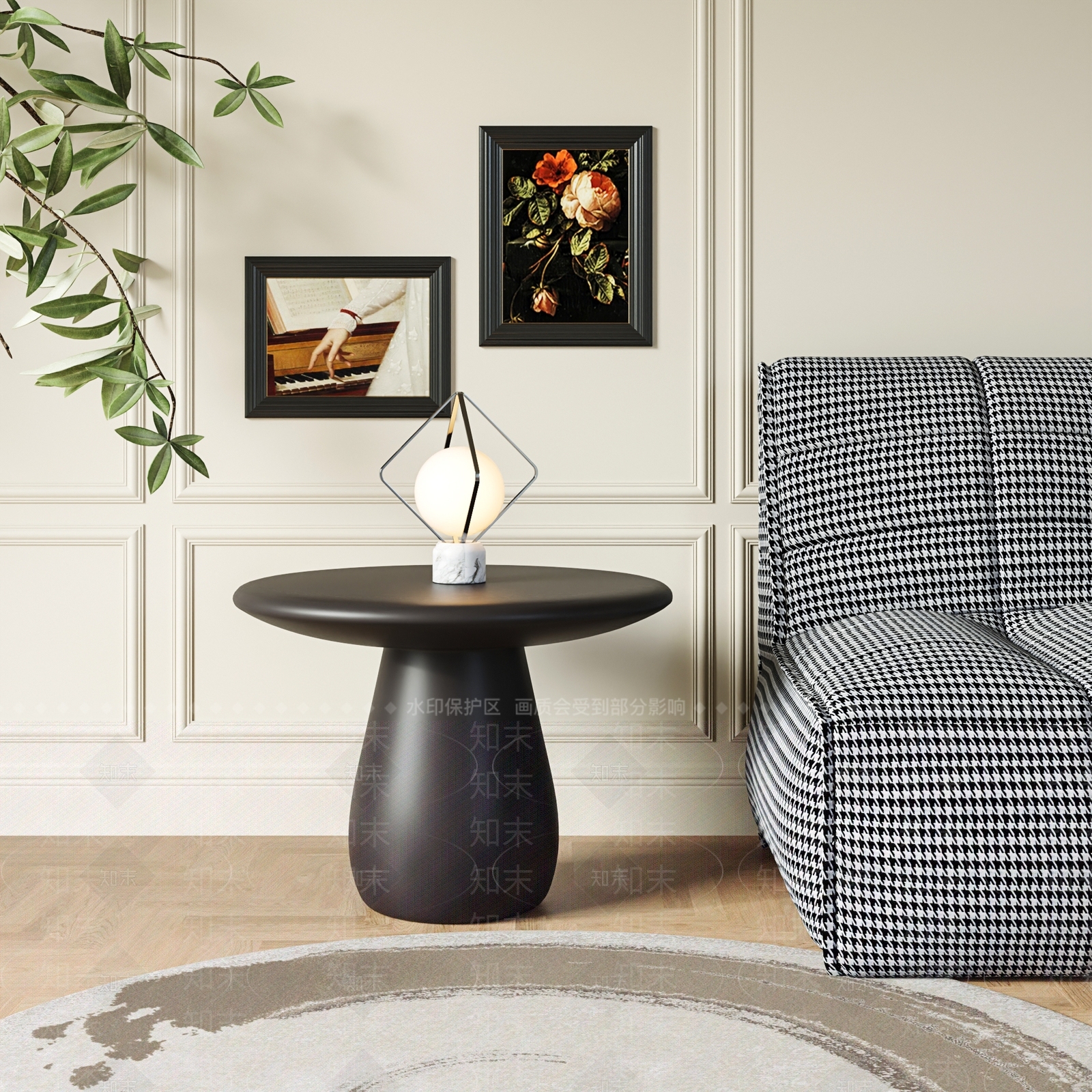 现代复古边几SU模型下载【ID:1179193745】