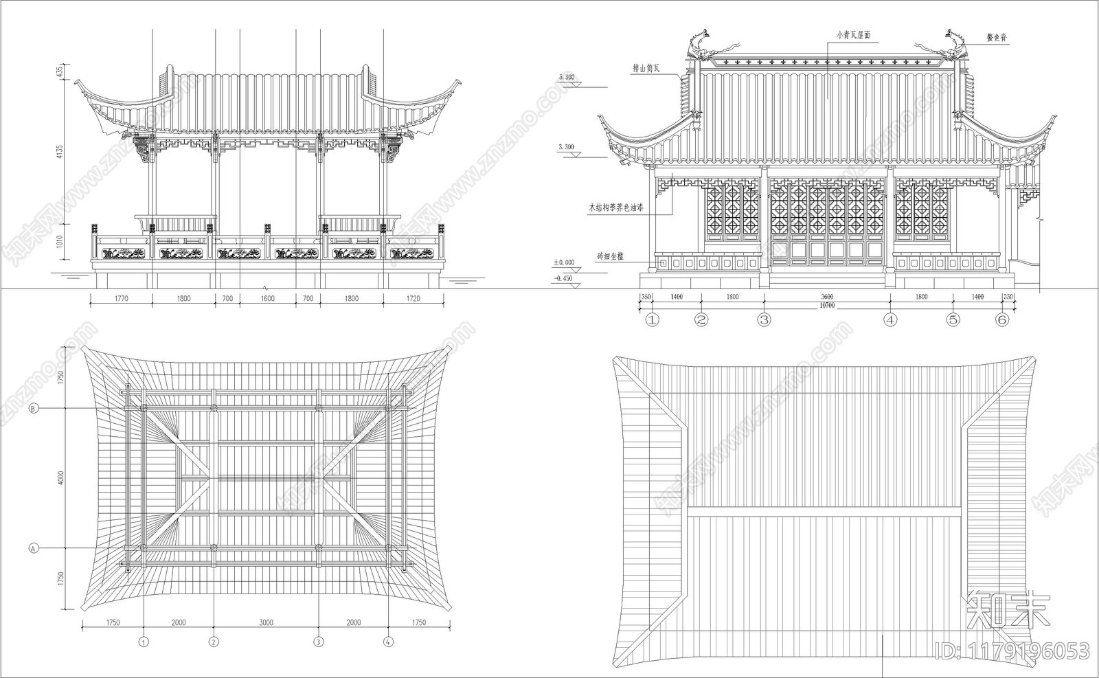 新中式中式亭子图库cad施工图下载【ID:1179196053】