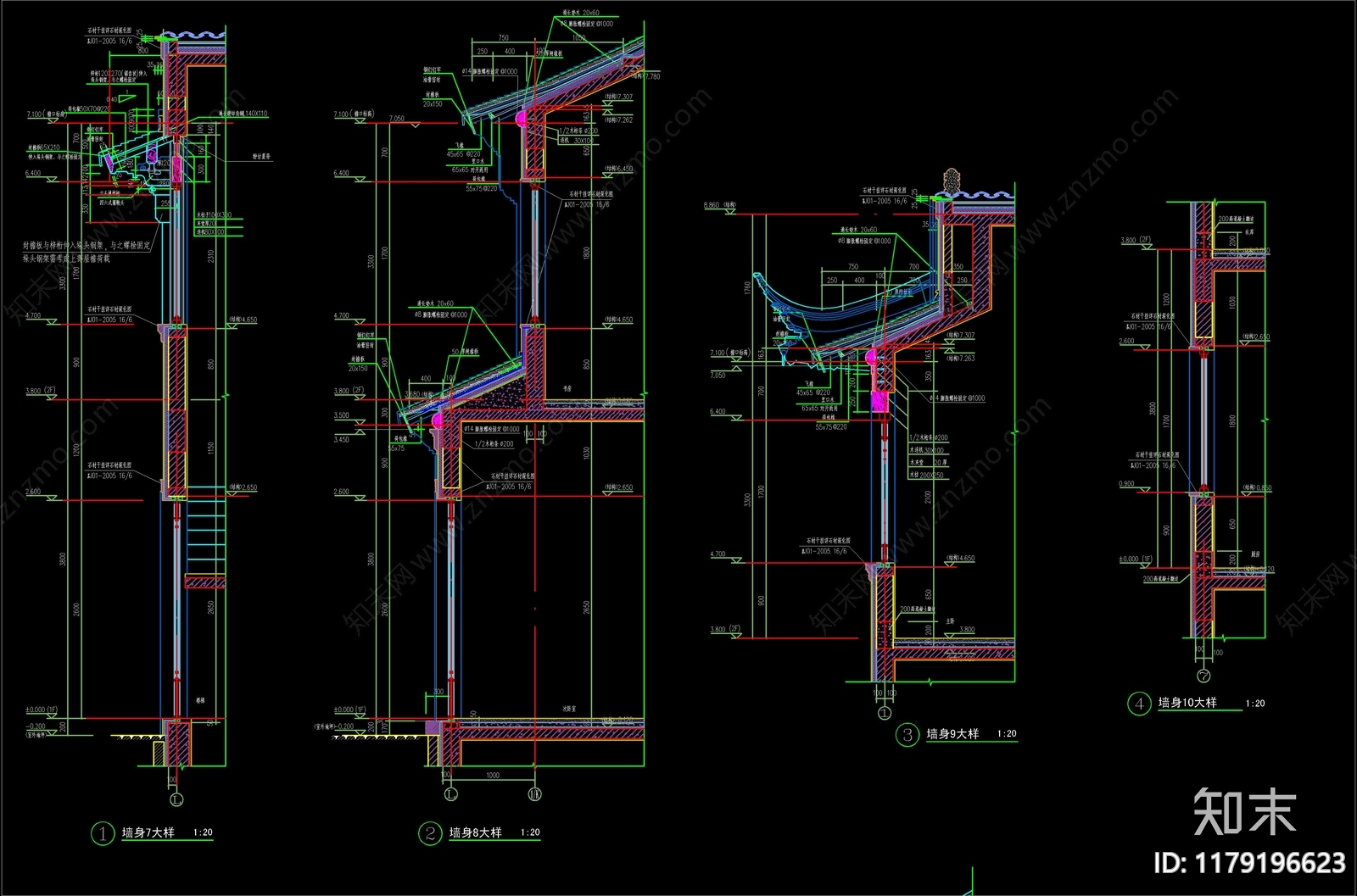 新中式中式建筑工程节点施工图下载【ID:1179196623】