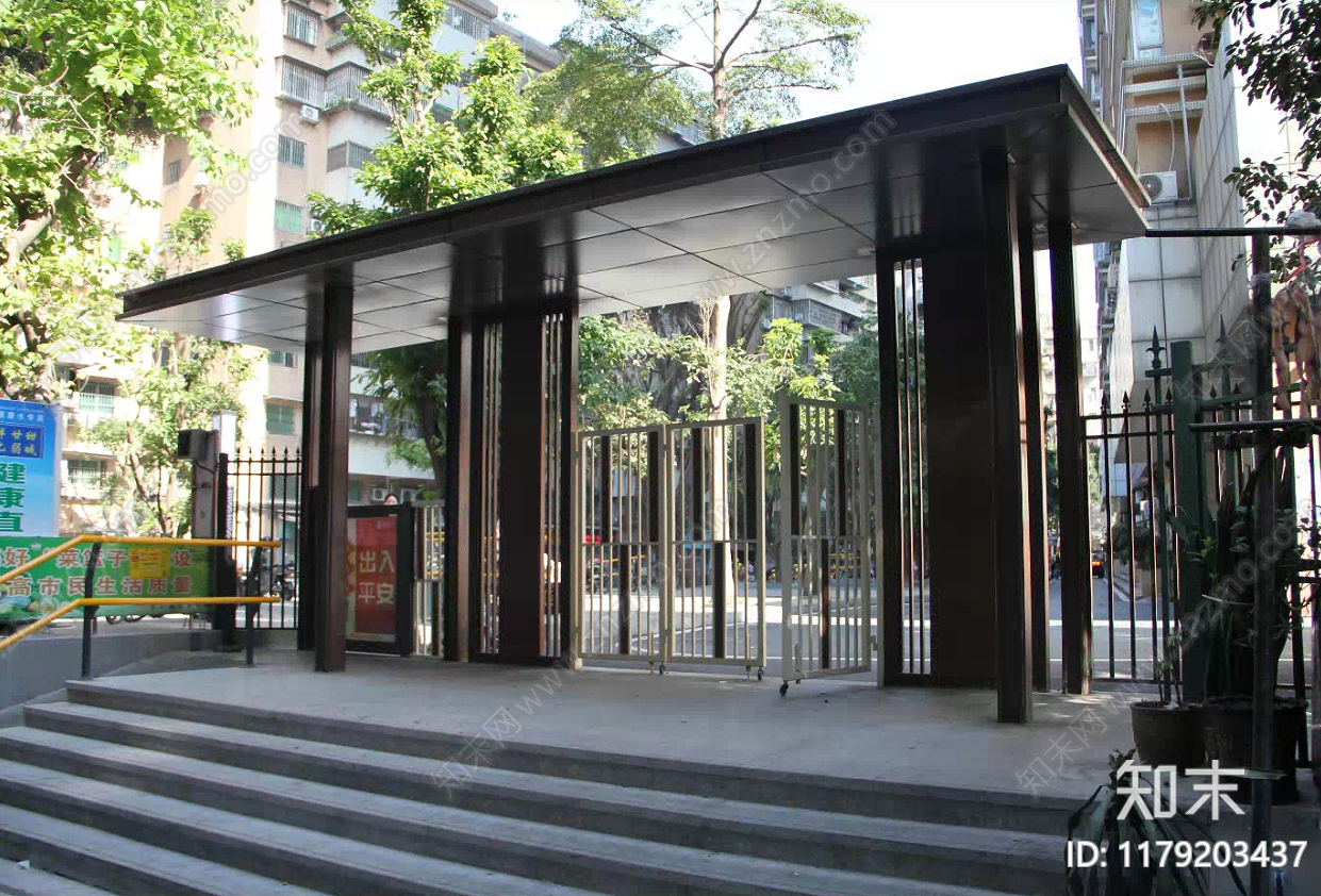 现代门楼施工图下载【ID:1179203437】