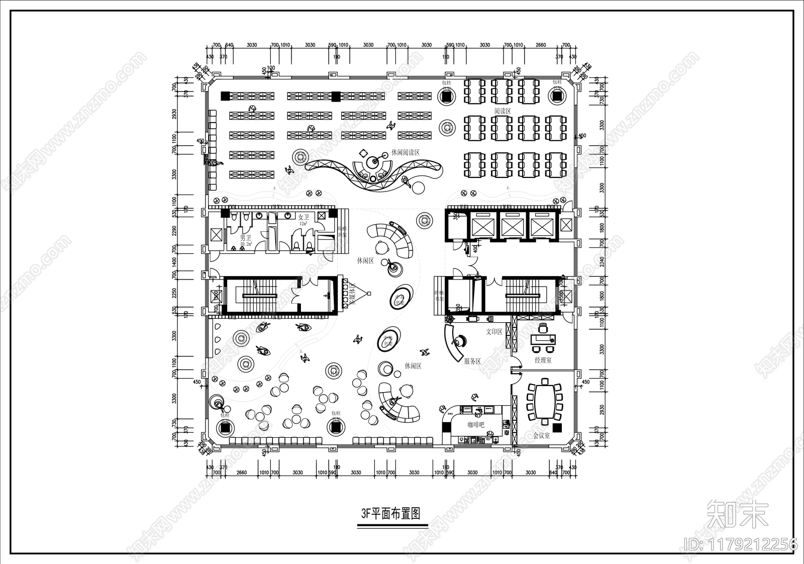 现代西餐厅cad施工图下载【ID:1179212256】