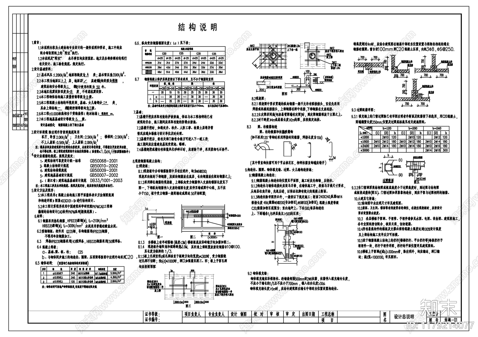 现代设计说明施工图下载【ID:1179214077】