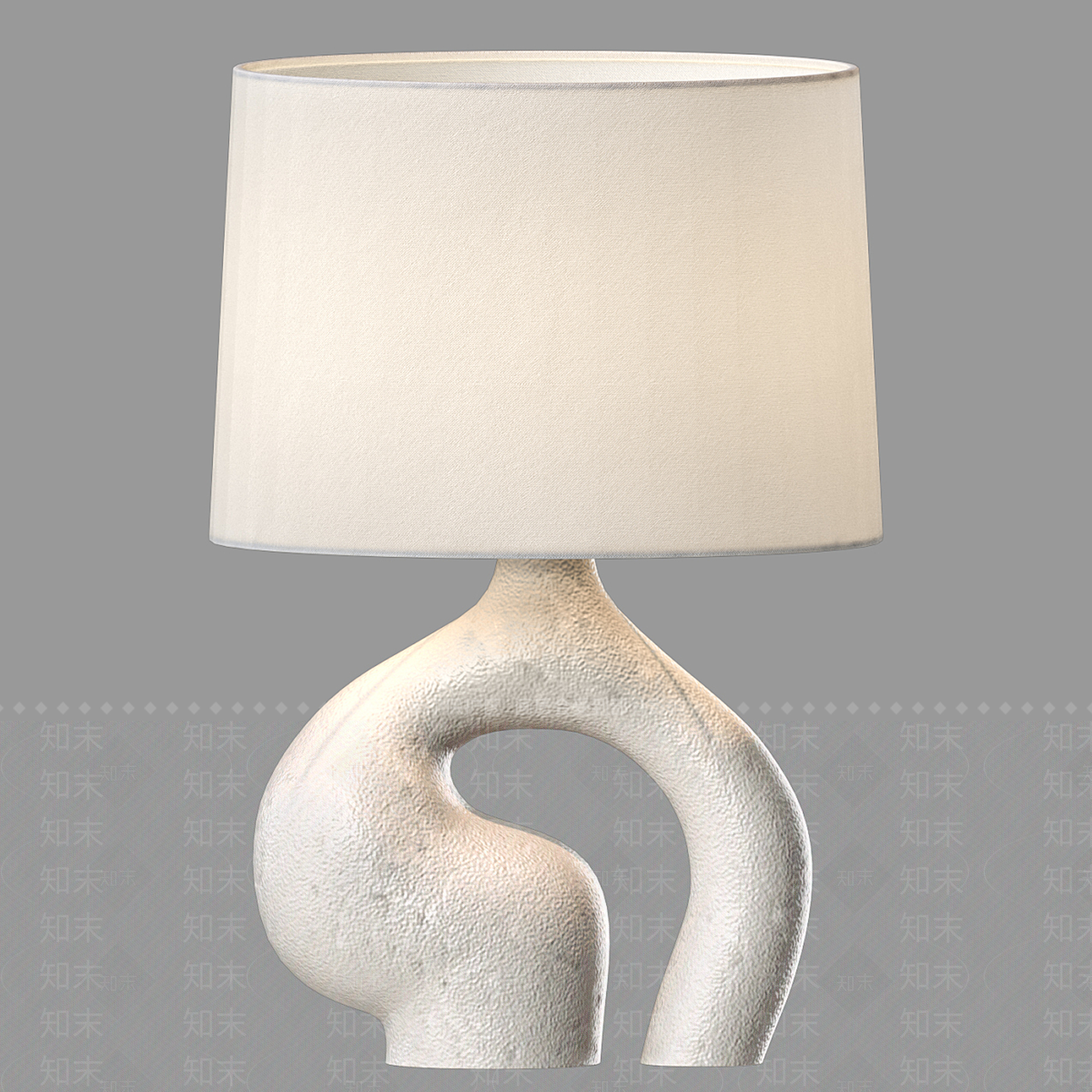 现代奶油台灯3D模型下载【ID:1179214820】