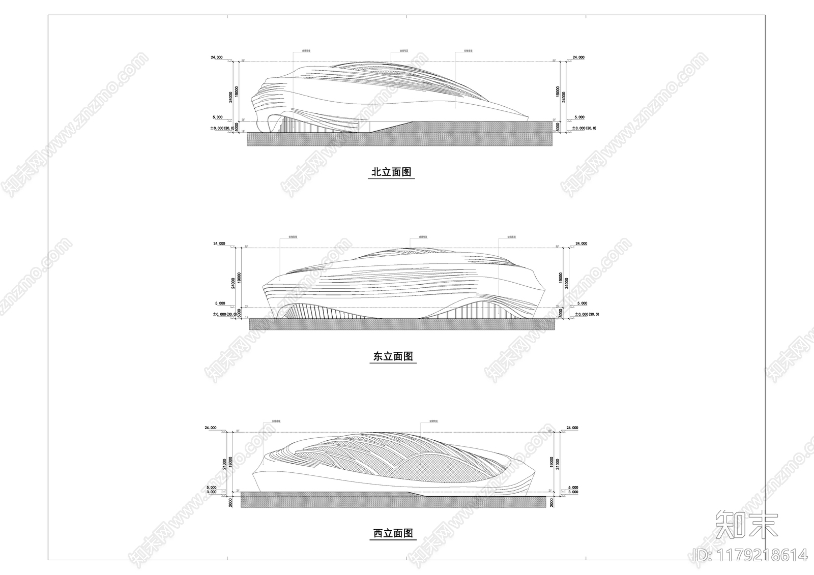 现代简约其他商业建筑施工图下载【ID:1179218614】