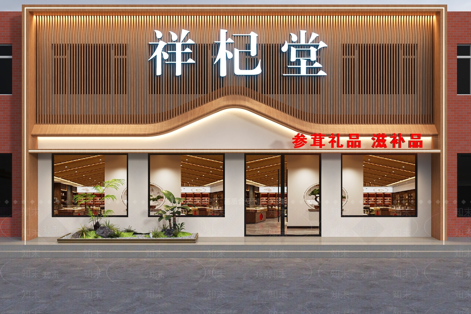 新中式门头SU模型下载【ID:1179218940】
