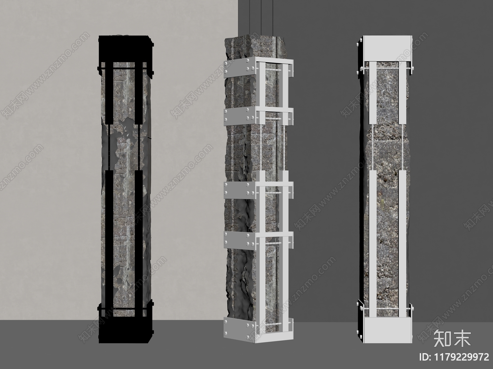现代柱子SU模型下载【ID:1179229972】